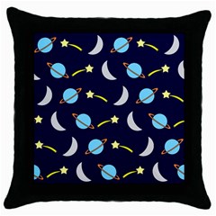 Space-pattern-colour Throw Pillow Case (black)