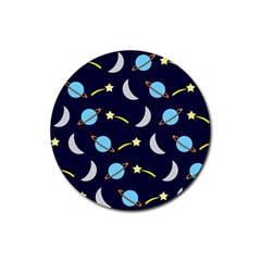 Space-pattern-colour Rubber Round Coaster (4 Pack) by Jancukart