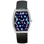 Space-pattern-colour Barrel Style Metal Watch Front