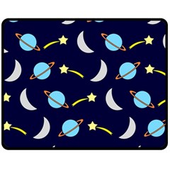 Space-pattern-colour Fleece Blanket (medium) 