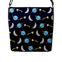 Space-pattern-colour Flap Closure Messenger Bag (l) by Jancukart