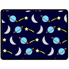 Space-pattern-colour Double Sided Fleece Blanket (large) 