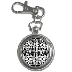 Black And White Geometric Geometry Pattern Key Chain Watches