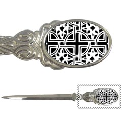 Black And White Geometric Geometry Pattern Letter Opener