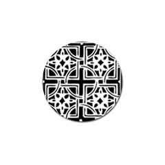 Black And White Geometric Geometry Pattern Golf Ball Marker (10 Pack)