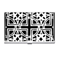 Black And White Geometric Geometry Pattern Business Card Holder