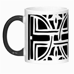 Black And White Geometric Geometry Pattern Morph Mug by Jancukart