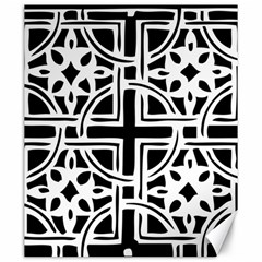 Black And White Geometric Geometry Pattern Canvas 20  X 24 