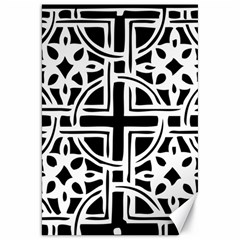 Black And White Geometric Geometry Pattern Canvas 20  X 30 