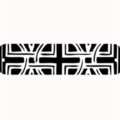 Black And White Geometric Geometry Pattern Large Bar Mats