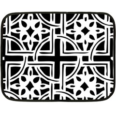 Black And White Geometric Geometry Pattern Fleece Blanket (mini)