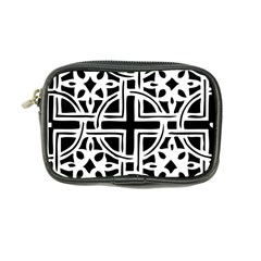 Black And White Geometric Geometry Pattern Coin Purse by Jancukart