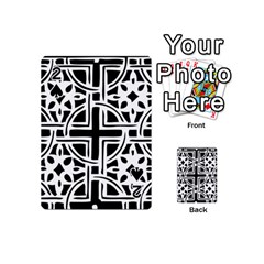 Black And White Geometric Geometry Pattern Playing Cards 54 Designs (mini)