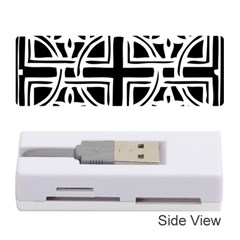 Black And White Geometric Geometry Pattern Memory Card Reader (stick)