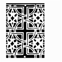 Black And White Geometric Geometry Pattern Large Garden Flag (two Sides)