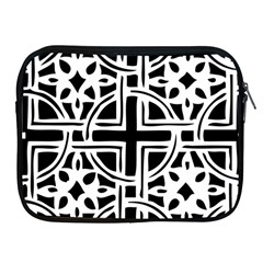 Black And White Geometric Geometry Pattern Apple Ipad 2/3/4 Zipper Cases