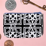 Black And White Geometric Geometry Pattern Large Coin Purse Back