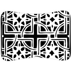 Black And White Geometric Geometry Pattern Velour Seat Head Rest Cushion