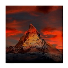 Switzerland-zermatt-mountains-snow- Tile Coaster by Jancukart