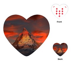 Switzerland-zermatt-mountains-snow- Playing Cards Single Design (heart)