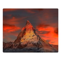 Switzerland-zermatt-mountains-snow- Double Sided Flano Blanket (large)  by Jancukart