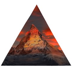 Switzerland-zermatt-mountains-snow- Wooden Puzzle Triangle by Jancukart