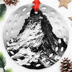 Matterhorn-switzerland-mountain Round Filigree Ornament (two Sides)