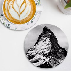 Matterhorn-switzerland-mountain Uv Print Round Tile Coaster by Jancukart