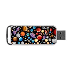 Background-with-many-planets-space Portable Usb Flash (one Side)