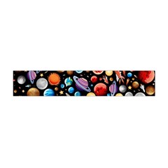 Background-with-many-planets-space Flano Scarf (Mini)