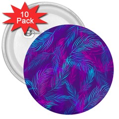 Leaf-pattern-with-neon-purple-background 3  Buttons (10 Pack) 