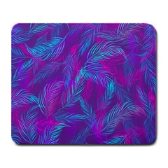 Leaf-pattern-with-neon-purple-background Large Mousepads by Jancukart