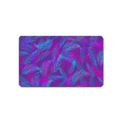 Leaf-pattern-with-neon-purple-background Magnet (name Card)