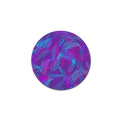 Leaf-pattern-with-neon-purple-background Golf Ball Marker (10 Pack)