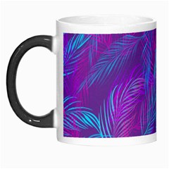 Leaf-pattern-with-neon-purple-background Morph Mug by Jancukart