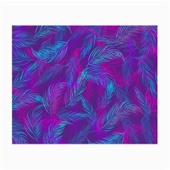 Leaf-pattern-with-neon-purple-background Small Glasses Cloth