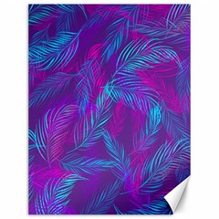 Leaf-pattern-with-neon-purple-background Canvas 12  X 16 