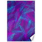 Leaf-pattern-with-neon-purple-background Canvas 12  x 18  11.88 x17.36  Canvas - 1