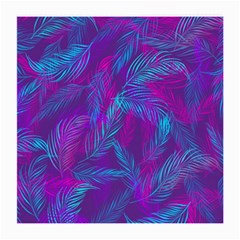 Leaf-pattern-with-neon-purple-background Medium Glasses Cloth