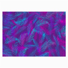 Leaf-pattern-with-neon-purple-background Large Glasses Cloth by Jancukart