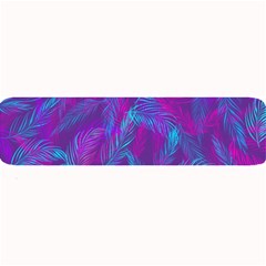 Leaf-pattern-with-neon-purple-background Large Bar Mats by Jancukart