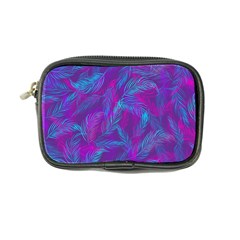 Leaf-pattern-with-neon-purple-background Coin Purse