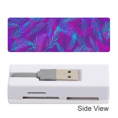 Leaf-pattern-with-neon-purple-background Memory Card Reader (stick)