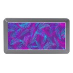 Leaf-pattern-with-neon-purple-background Memory Card Reader (Mini) Front