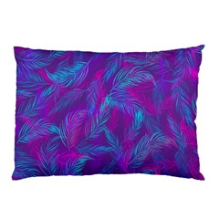 Leaf-pattern-with-neon-purple-background Pillow Case (two Sides)