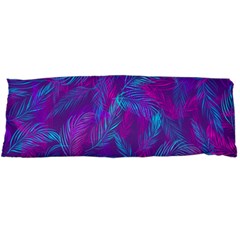 Leaf-pattern-with-neon-purple-background Body Pillow Case Dakimakura (two Sides)