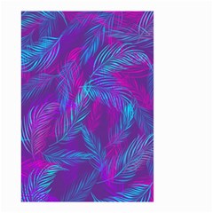 Leaf-pattern-with-neon-purple-background Small Garden Flag (two Sides)