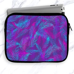 Leaf-pattern-with-neon-purple-background Apple Ipad 2/3/4 Zipper Cases by Jancukart