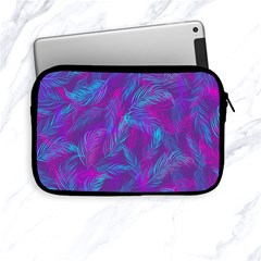 Leaf-pattern-with-neon-purple-background Apple Ipad Mini Zipper Cases by Jancukart