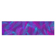 Leaf-pattern-with-neon-purple-background Oblong Satin Scarf (16  X 60 ) by Jancukart